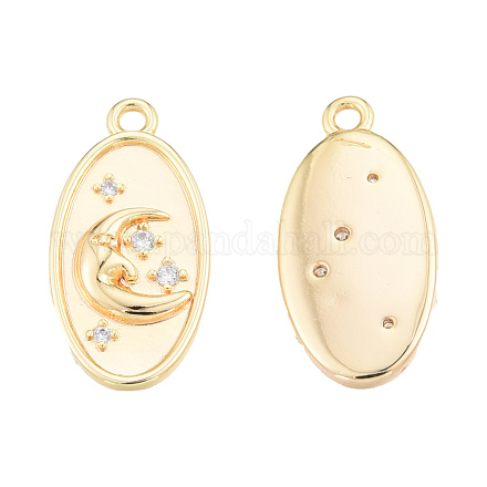 Латунные микропаве прозрачные подвески с фианитом KK-N231-382-1
