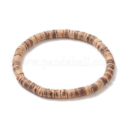 Bracciale elasticizzato con perline di cocco per uomo donna BJEW-JB09289-1