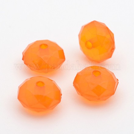 Faceted Rondelle Imitation Jelly Acrylic Beads JACR-P001-10mm-13E-1