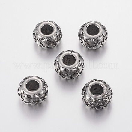316 Surgical Stainless Steel European Beads STAS-I083-32AS-1