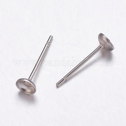 Accessoires de puces d'oreilles en 304 acier inoxydable STAS-K146-016-4mm-1