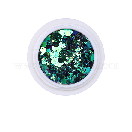 Accesorios de decoración de arte de uñas brillantes hexagonales MRMJ-T063-545F-1