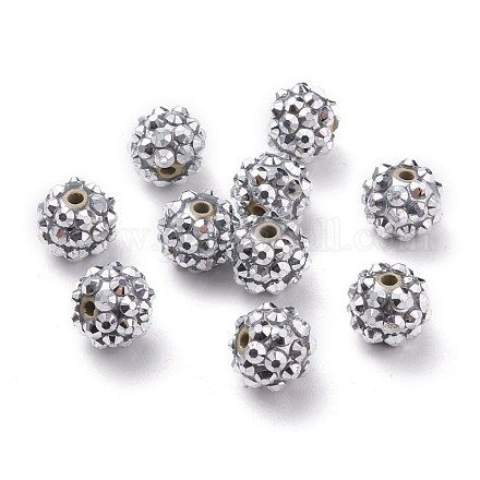 Chunky Resin Rhinestone Beads X-RESI-M019-27-1