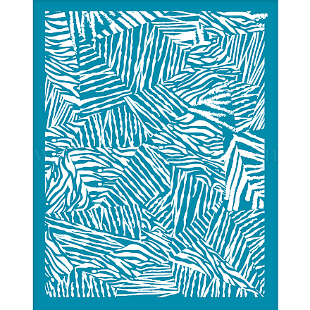 Olycraft 4x5 pollici argilla stencil modello zebra serigrafia per argilla polimerica astratta stampa zebra serigrafia stencil maglia di trasferimento stencil tema animale maglia stencil per argilla polimerica creazione di gioielli DIY-WH0341-273-1