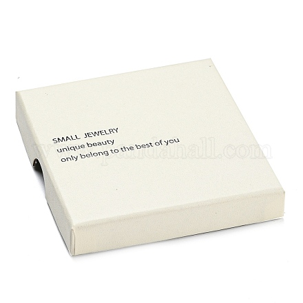 Квадратная картонная бумажная шкатулка для драгоценностей CON-D014-02C-03-1