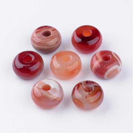 Perles naturelles en agate rouge G-R396-08-1