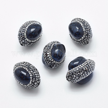 Perles d'agate naturelle teintées RB-L031-03A-1