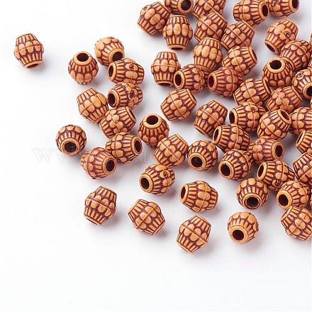 Perles acryliques de bois imitation SACR-Q186-22-1