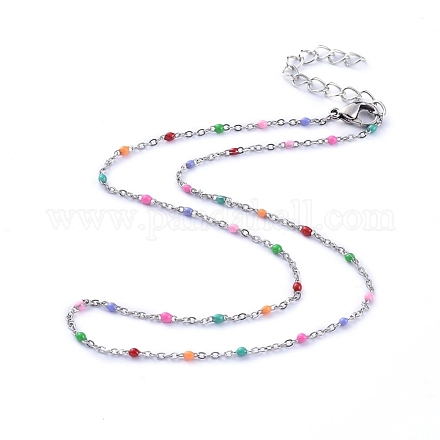 304 Stainless Steel Cable Chain Necklaces NJEW-JN02823-1
