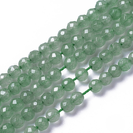 Natürlichen grünen Aventurin Perlen Stränge G-F596-10-2mm-1