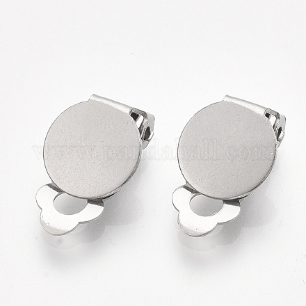 Accessoires de boucles d'oreilles clips à vis en 304 acier inoxydable STAS-T045-33B-P-1