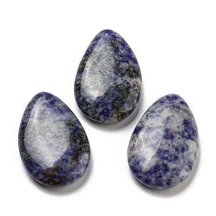 Perles de jaspe tache bleue naturelle G-B050-15-1
