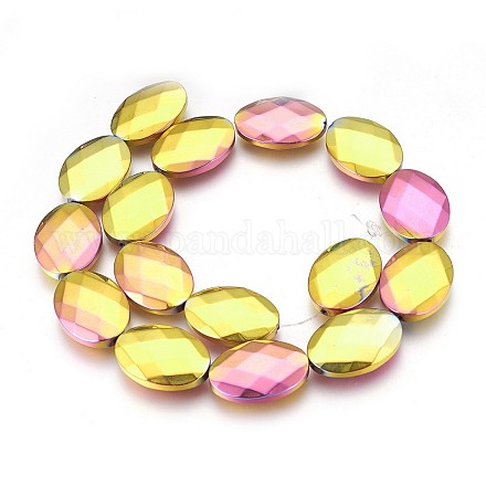 Electroplated Non-magnetic Synthetic Hematite Beads Strands G-P392-V10-1