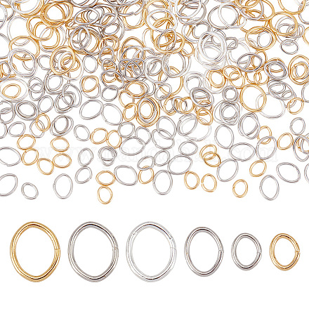 PH PandaHall 300pcs Open Jump Rings 3 Sizes O-Ring Connectors Oval Jewelry Making Rings Brass Stainless Steel Chainmail Rings for Keychain Choker Earring Necklaces Bracelet Jewelry Making FIND-PH0007-16-1