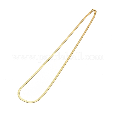 Ionenplattierung (IP) 304 Edelstahl-Halskette mit Fischgrätenmuster für Männer und Frauen NJEW-E076-04C-G-1