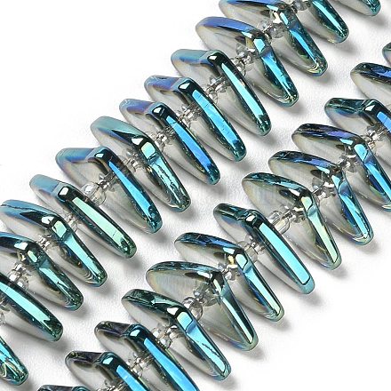 Electroplate Glass Beads Strands GLAA-K061-04A-FR04-1
