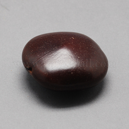 Perles de bois non teintées et naturelles WOOD-Q007-5-1