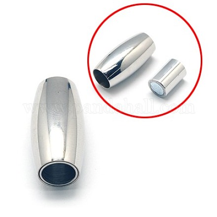 304 Stainless Steel Magnetic Clasps with Glue-in Ends STAS-E006-26-1