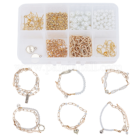 Sunnyclue diy kits de fabricación de pulseras de perlas de vidrio DIY-SC0016-32-1