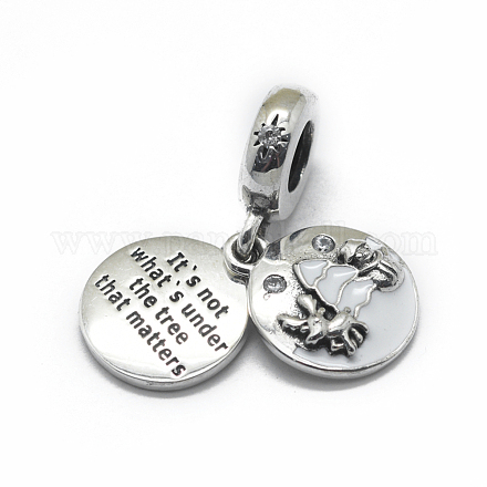 925 Sterling Silber European Beads STER-E064-13AS-1