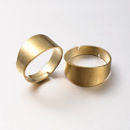 DIY Jewelry Adjustable Brass Finger Rings Components KK-M123-G-RS-1