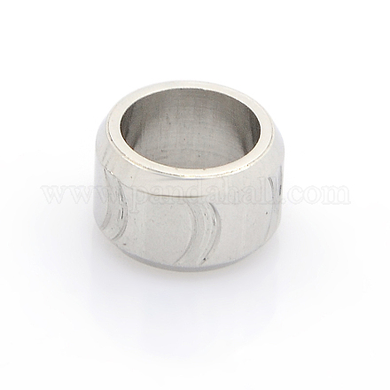 304 Stainless Steel Column Large Hole Beads STAS-J012-01-1