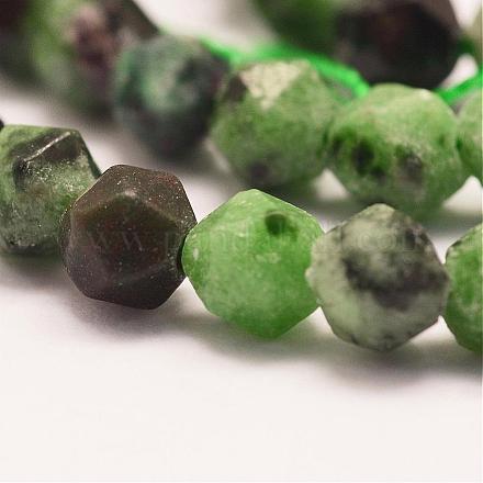 Natural Ruby in Zoisite Beads Strands G-E359-13-8mm-1