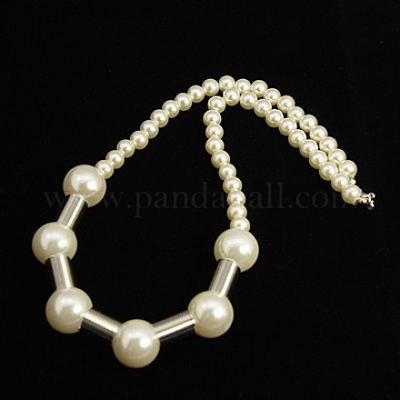 Acrilico perline collane di perle X-NJEW-D134-1-1