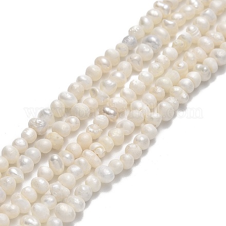 Hebras de perlas de agua dulce cultivadas naturales PEAR-F018-11-1