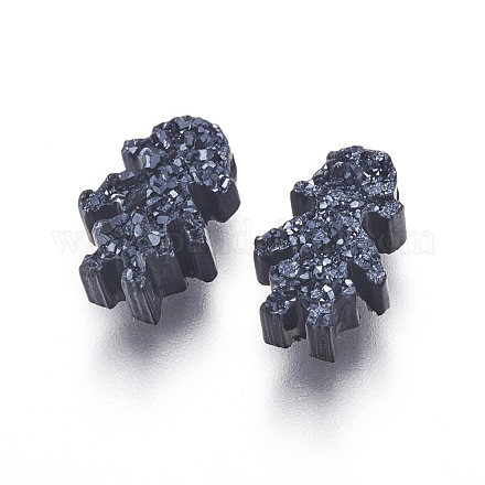 Imitation Druzy Gemstone Resin Beads RESI-L026-J02-1