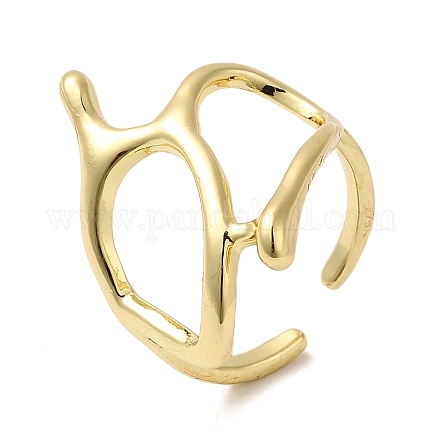 Brass Open Cuff Rings RJEW-Q778-38G-1