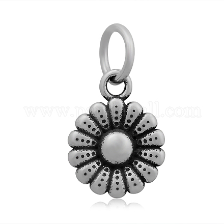 Flower 316 Stainless Steel Charms STAS-O092-009-1