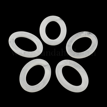 Ovale imitation pierre acrylique anneaux connecteurs OACR-R022-16-1