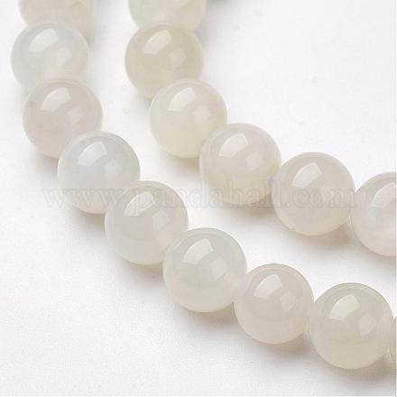 Natürliche weiße Mondstein-Perlenstränge G-P213-20-6mm-1