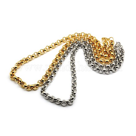 Fashionable 304 Stainless Steel Cable Chain Necklaces STAS-A028-N086-1