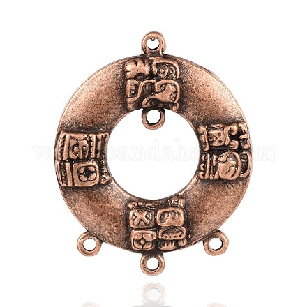 Кольцо тибетский стиль компоненты сплава люстра PALLOY-I115-18R-NF-1