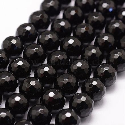 Natural Black Onyx Beads Strands G-N0171-11-10mm-1