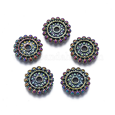 Perlas de aleación de color arco iris chapado en estante PALLOY-S180-354-1