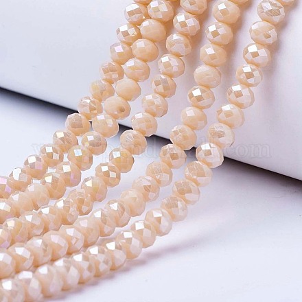 Chapelets de perles en verre électroplaqué X-EGLA-A034-P6mm-B02-1