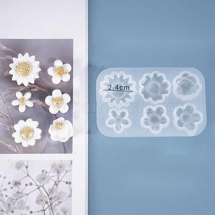 Moules en silicone de fleurs de bricolage X-DIY-D048-12C-1