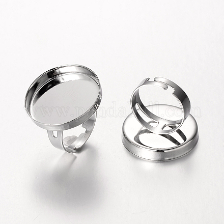 Ottone anello cuscino regolabile impostazione componenti per la produzione di gioielli KK-J181-27P-1