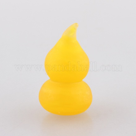 No Hole Frosted Lampwork 3D Calabash Cucurbit Beads for Wire Wrapped Pendant Making LAMP-O005-B-04-1