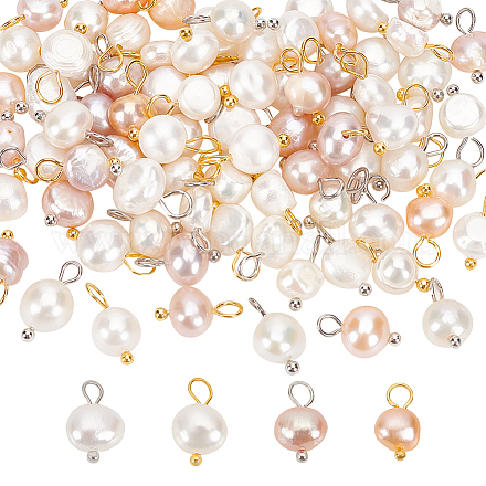 Nbeads 80pcs 4 estilos encantos de perlas de agua dulce cultivadas naturales PEAR-NB0002-24-1