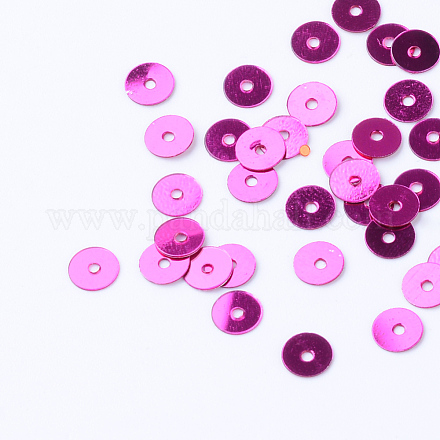 Accessoires ornement de perles de paillette en plastique PVC-R014-5mm-08-1