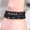 Black Matte Bracelet Micro Pave Zircon Crown, Rhinestone Ball, Dice, Lion Head Bracelet
