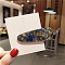 Cellulose Acetate Alligator Hair Clips, Hair Accessories for Girls Women, Teardrop, Medium Blue, 70mm