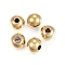 304 Stainless Steel Spacer Beads, Rondelle, Real 18K Gold Plated, 6x5mm, Hole: 2mm