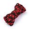 7 Strand Core Polyester Cords Rope, with Patterns, Colorful, 4mm, about 3m/bundle