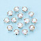 Sew on Rhinestone Montee Beads, with Brass Prong Settings, Garments Accessories, Flat Round, Crystal AB, 4.2~4.9x3.8mm, Hole: 0.8mm