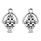 Tibetan Style Alloy Pendant Rhinestone Settings, Cadmium Free & Lead Free, Bottle, Antique Silver, Fit For 0.7mm Rhinestone, 19x11x2mm, Hole: 1.6mm, about 550pcs/500g